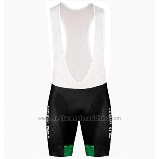 2019 Abbigliamento Ciclismo Caja Rural Verde Nero Manica Corta e Salopette